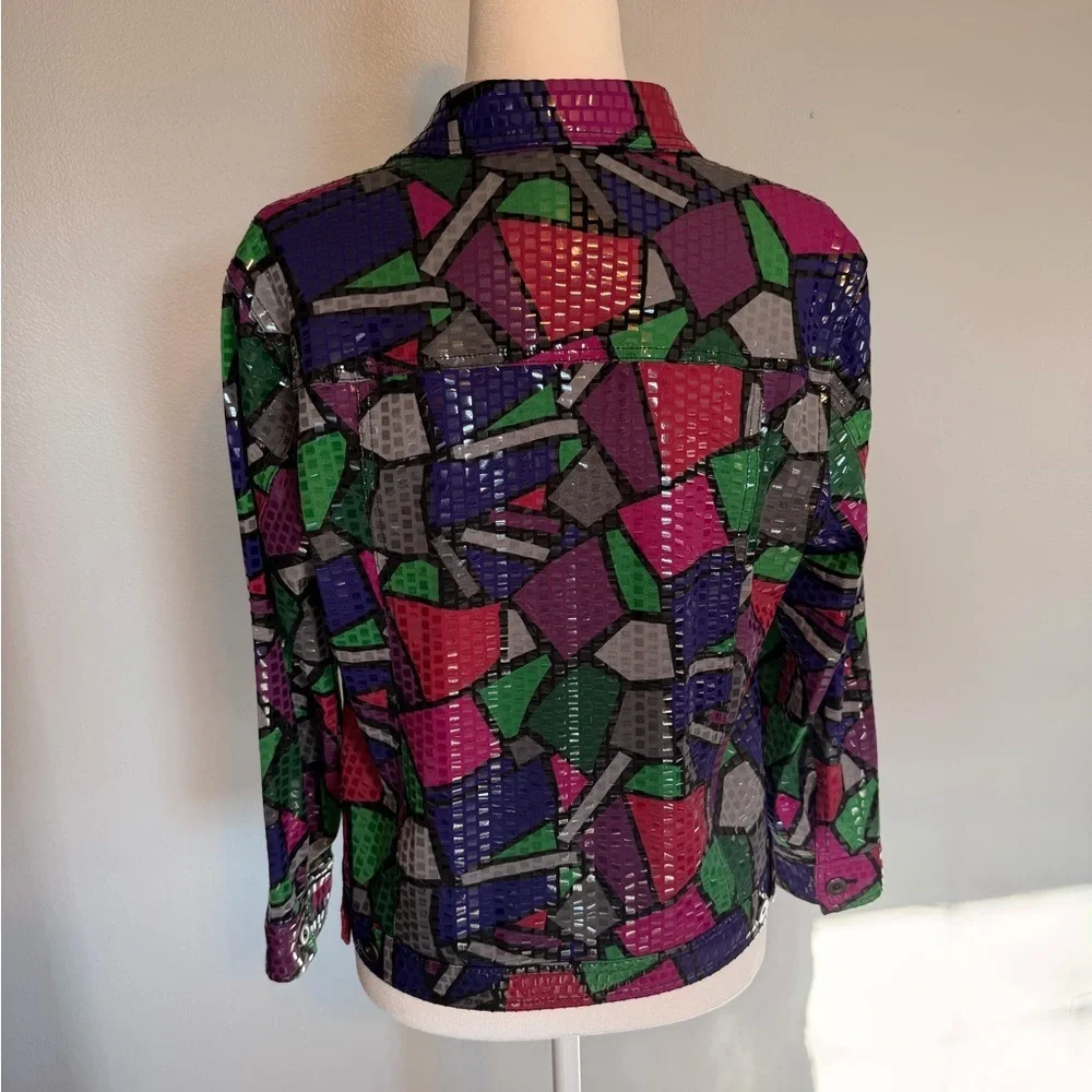 Ruby Rd. Multicolor Geometric Sequence Jacket - Picture 6 of 8